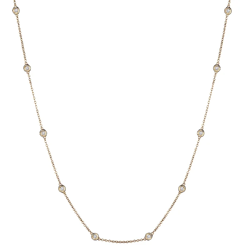 BEZEL SET DIAMOND NECKLACE