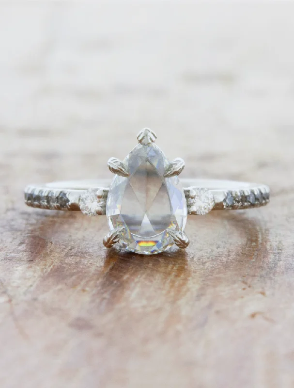 Delilah - Pear Rose Cut Diamond