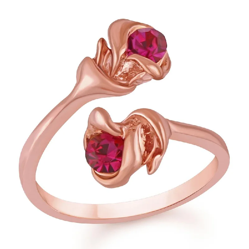 Mahi Blooming Rose Adjustable Finger ring