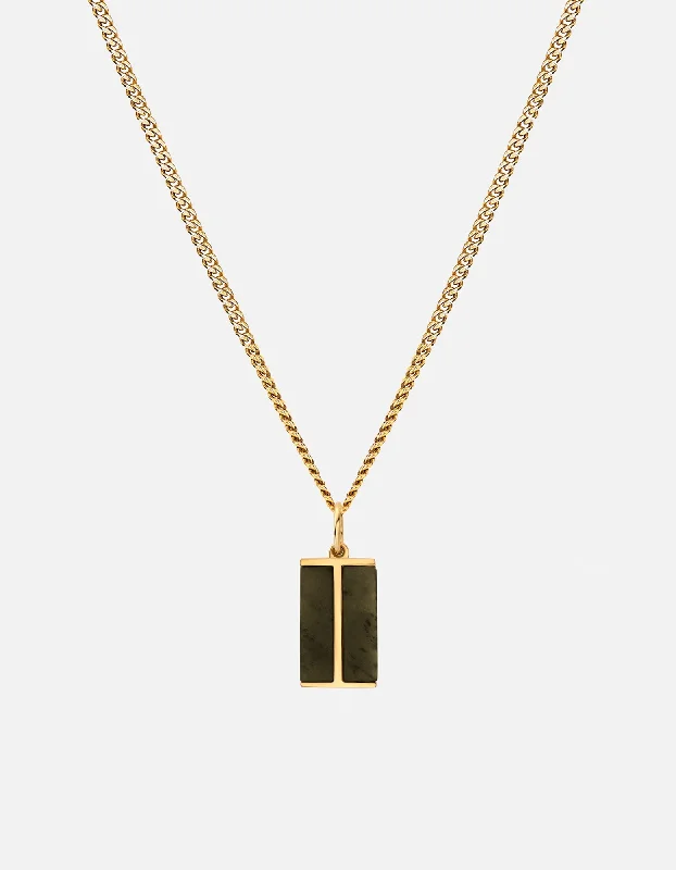 Duo Jasper Necklace, Gold Vermeil