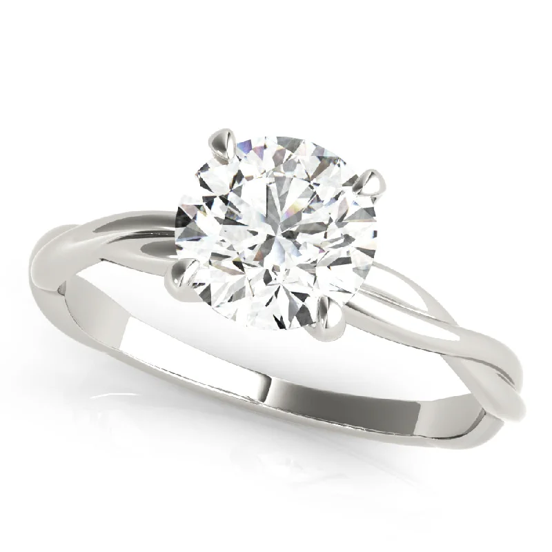 14K Solitaire Twisted Engagement Ring