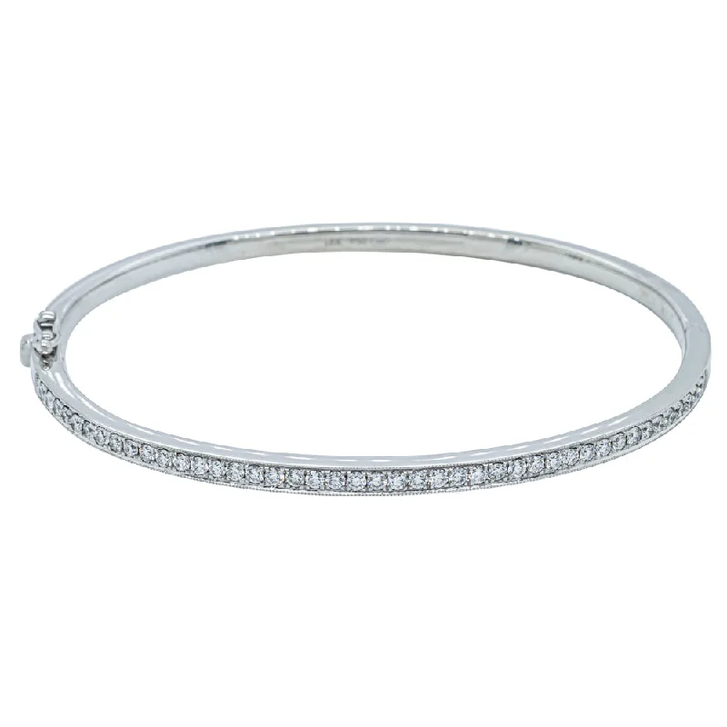 Deja Vu 18ct White Gold .80ct Diamond Bangle