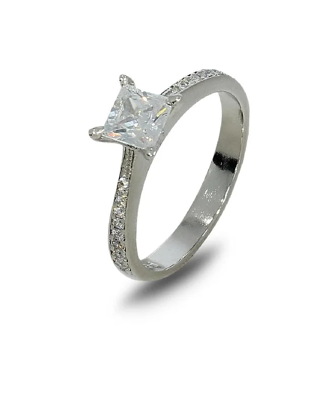 Sterling Silver Solitaire Ring