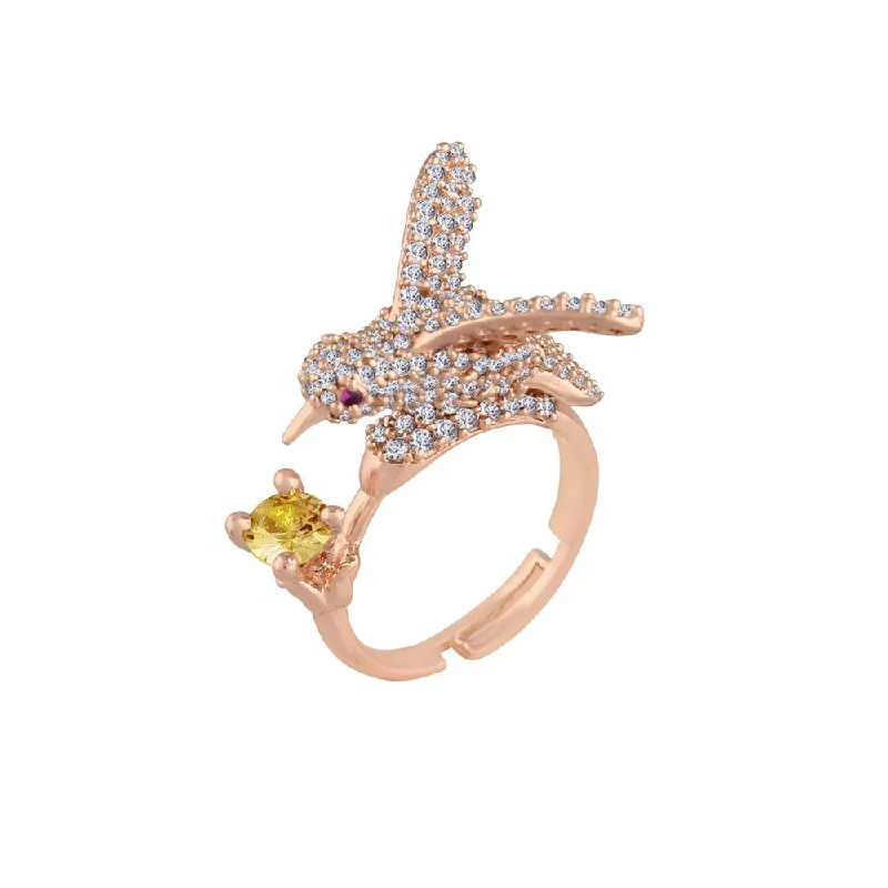 Etnico Rose Gold-Plated Adjustable Ring (Women)