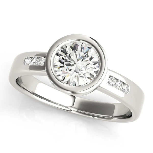 14K Channel Set / Channel Set Center Engagement Ring