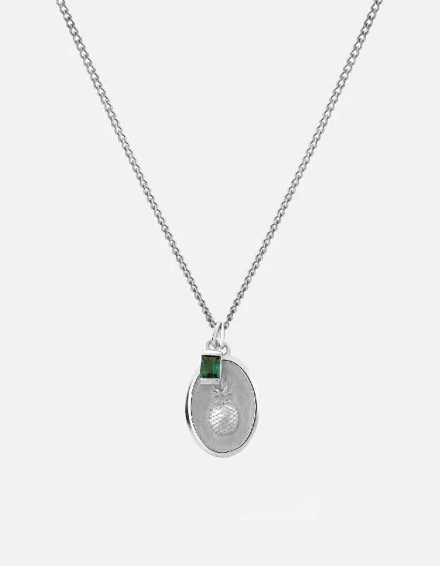 Pina Agate Necklace, Sterling Silver