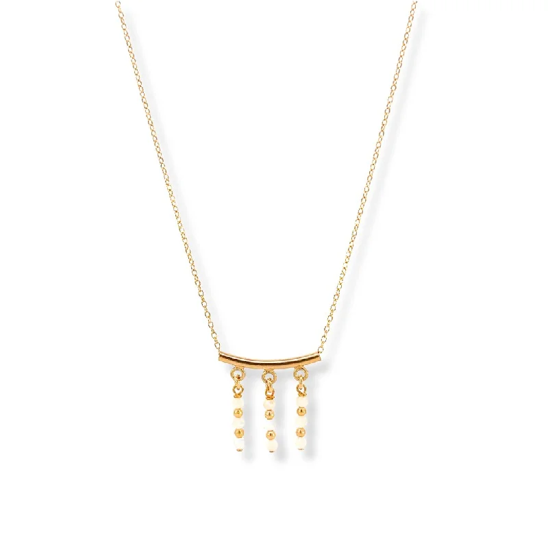 Mother of Pearl Fringe Necklace