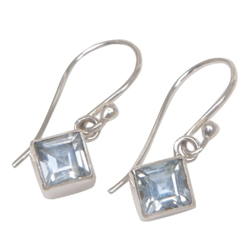 NOVICA Topaz 'Heaven's Window' Earrings (Indonesia) - 0.8" L x 0.2" W x 0.2" D