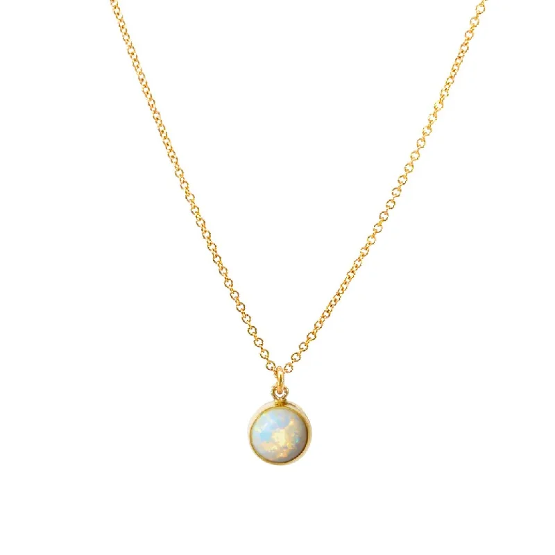 Opal Bezel Necklace