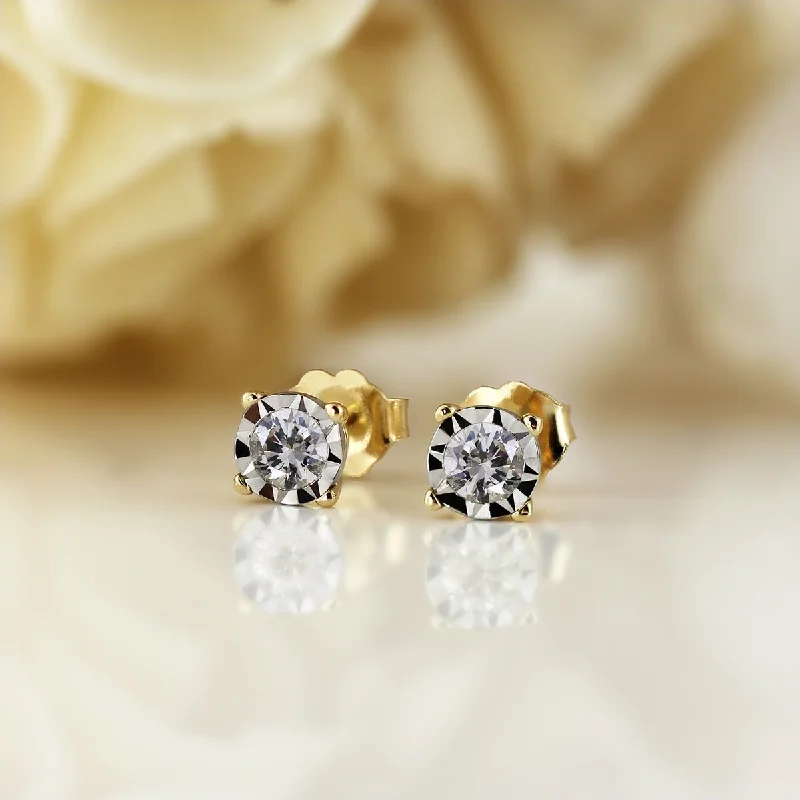 Auriya 14k Gold 1/6ctw Round Diamond Stud Earrings (G-H, I1-I2)