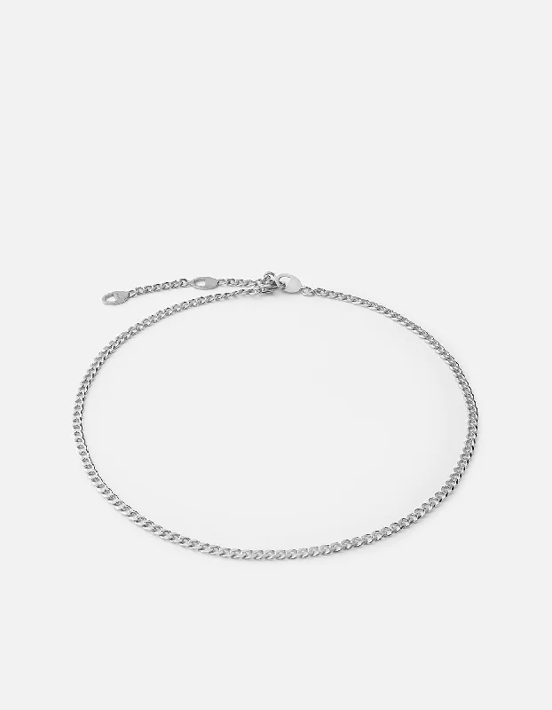 Cuban Link Choker, Sterling Silver