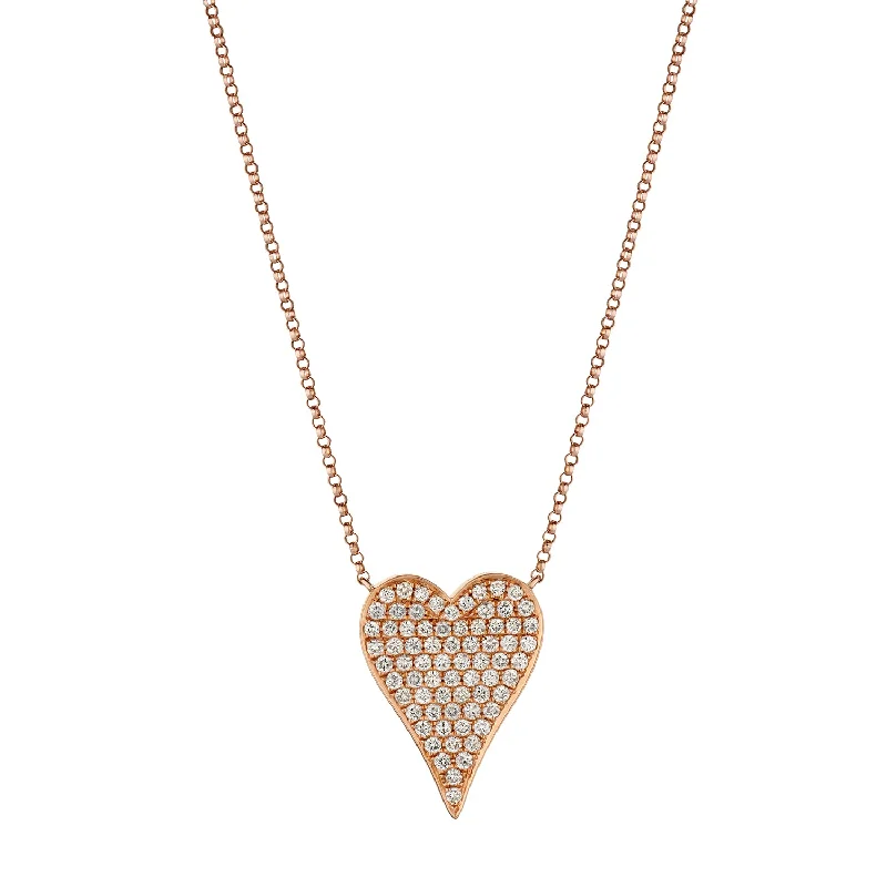 PAVÉ DIAMOND HEART NECKLACE