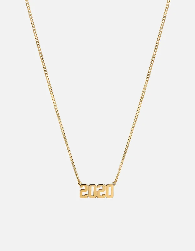 Numero Necklace, 14k Gold