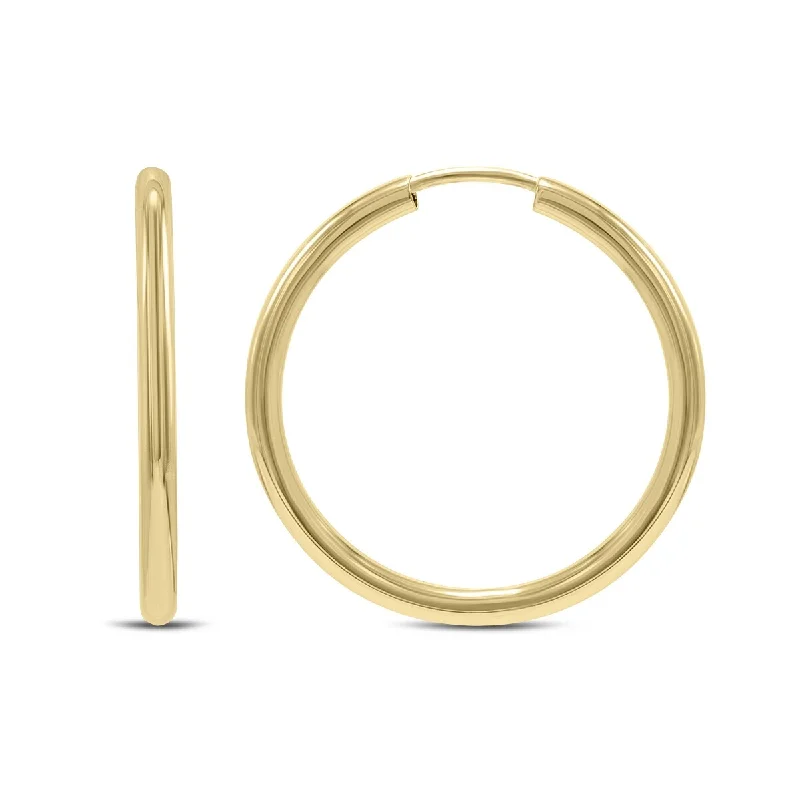 Marquee Jewels 14K Yellow Gold Endless Round Hoop Earrings