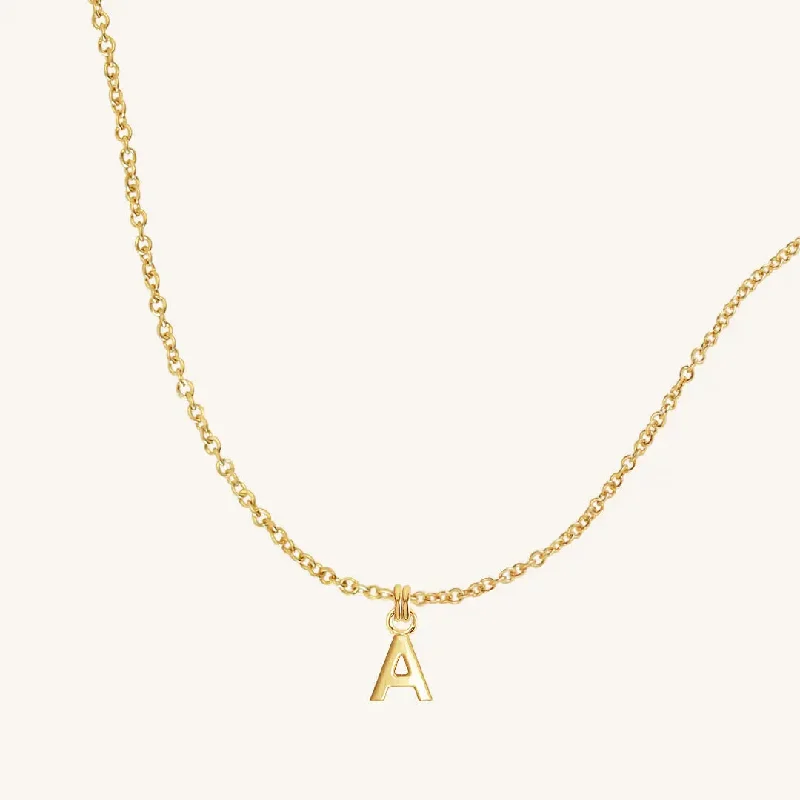 Letter Necklace Plain Chain