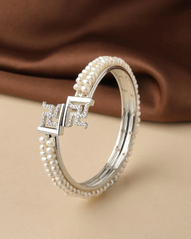 Swastik Real Pearl Bangle B01823