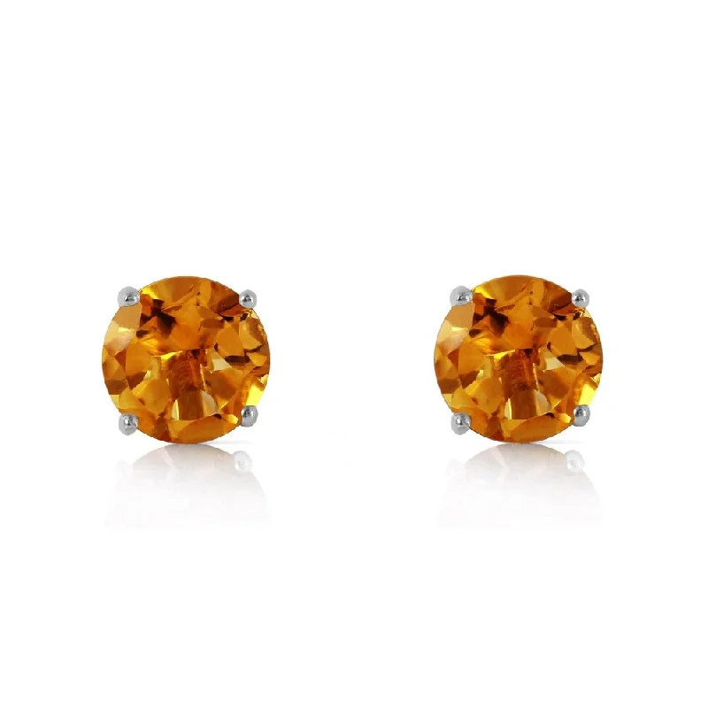 0.95 Carat 14K Solid White Gold Time and Tenderness Citrine Earrings