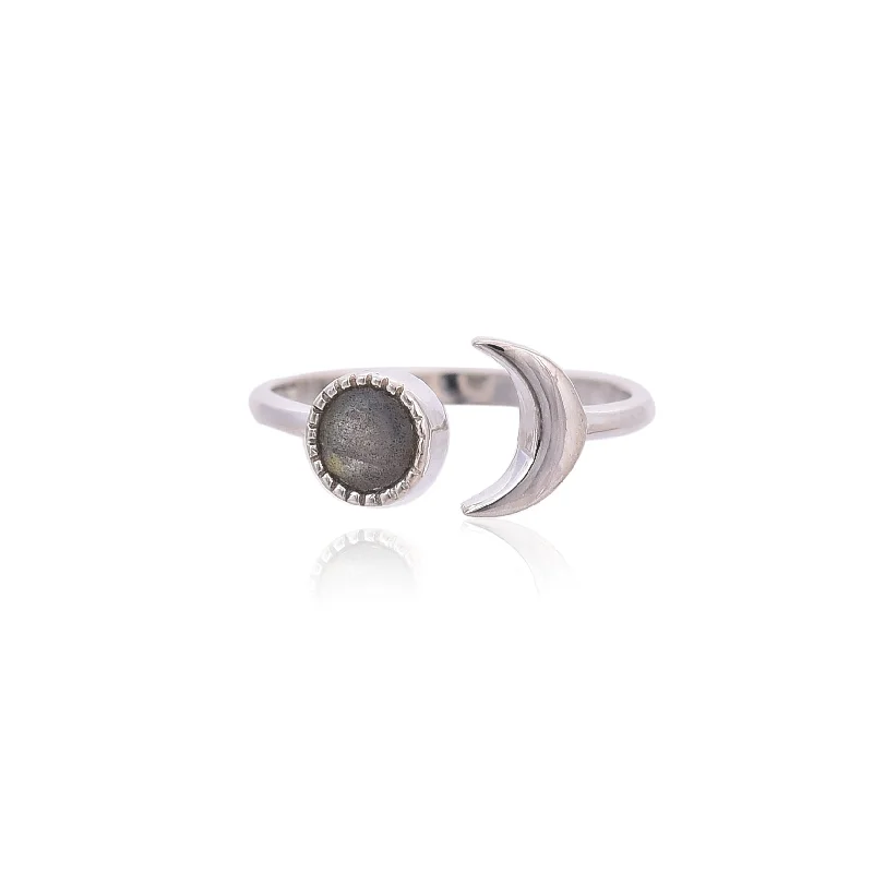 Silver Mountain 925 Sterling Silver Labradorite Ring