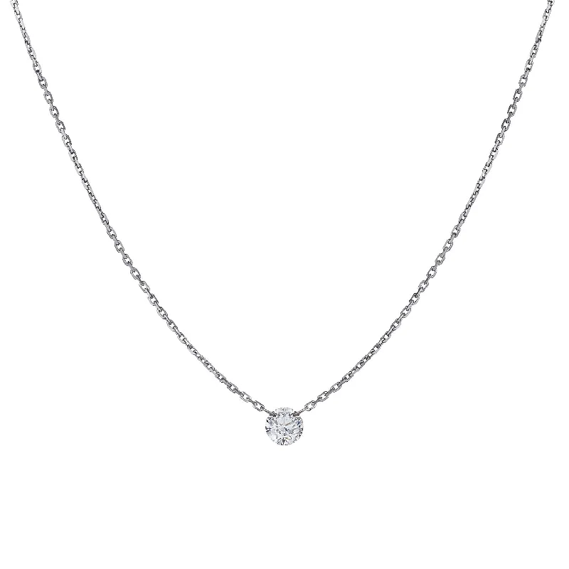 INVISIBLY SET DIAMOND NECKLACE