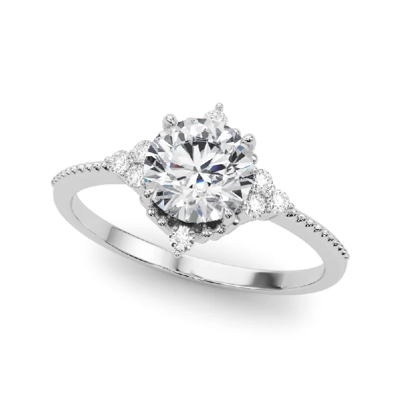 14K Accented Style Vintage Engagement Ring