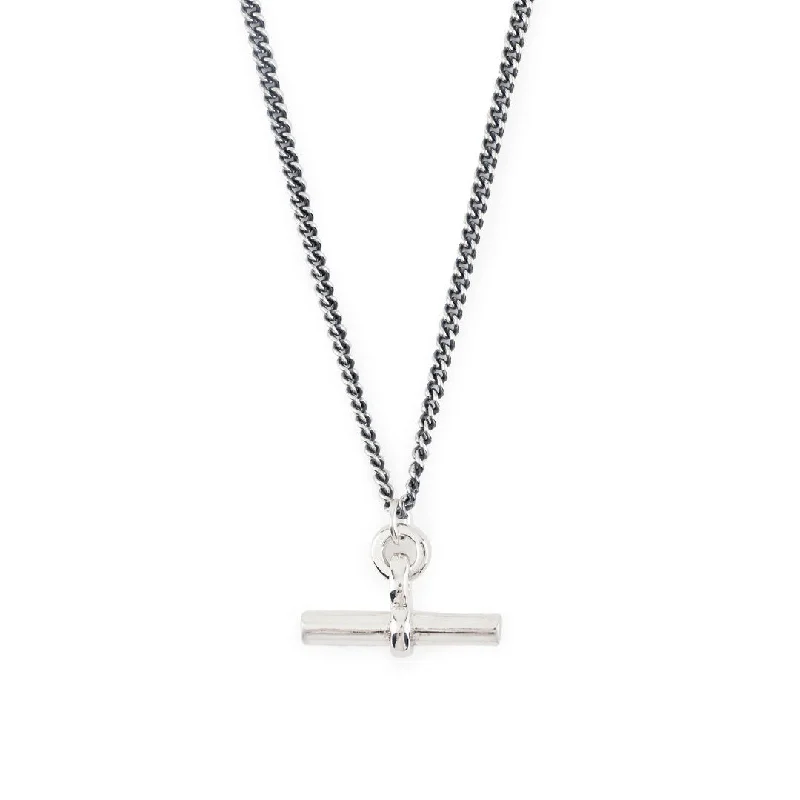 Silver T Bar Necklace