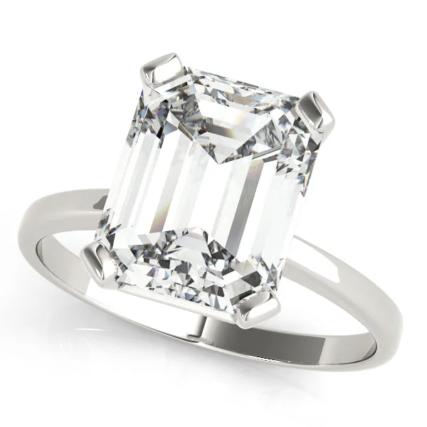 14K Emerald Cut Solitaire Engagement Ring