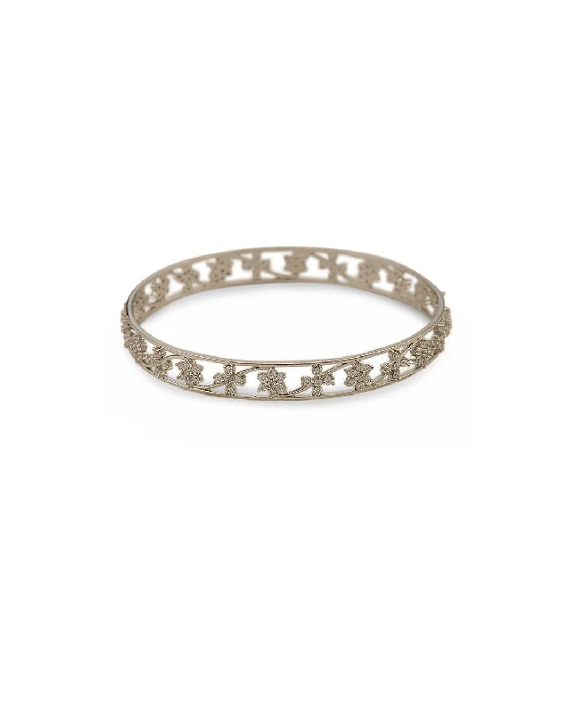 Stunning Stone studded Silver Bangle