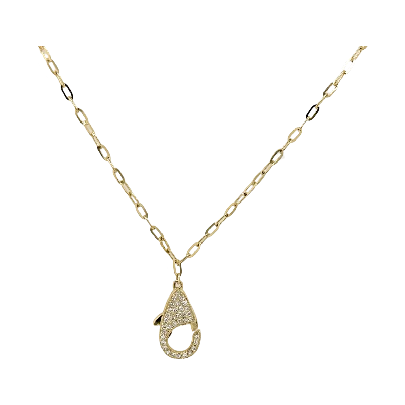 DIAMOND LOCK LINK NECKLACE