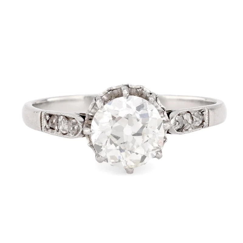 Art Deco Diamond Platinum Engagement Ring