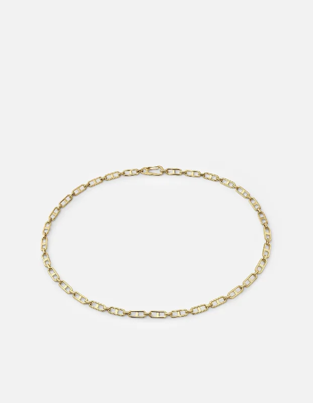 Marinero Chain Link Choker, Gold Vermeil