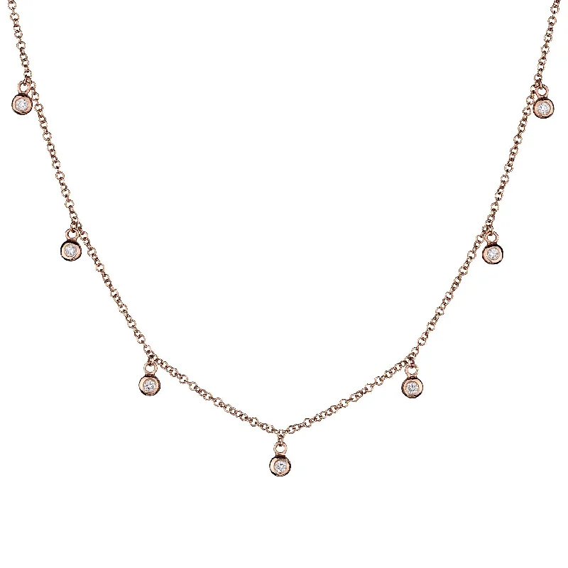 BEZEL SET DIAMOND SPRINKLE NECKLACE