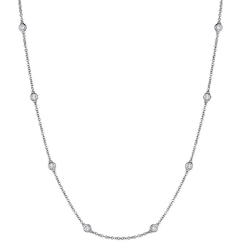 BEZEL SET DIAMOND NECKLACE